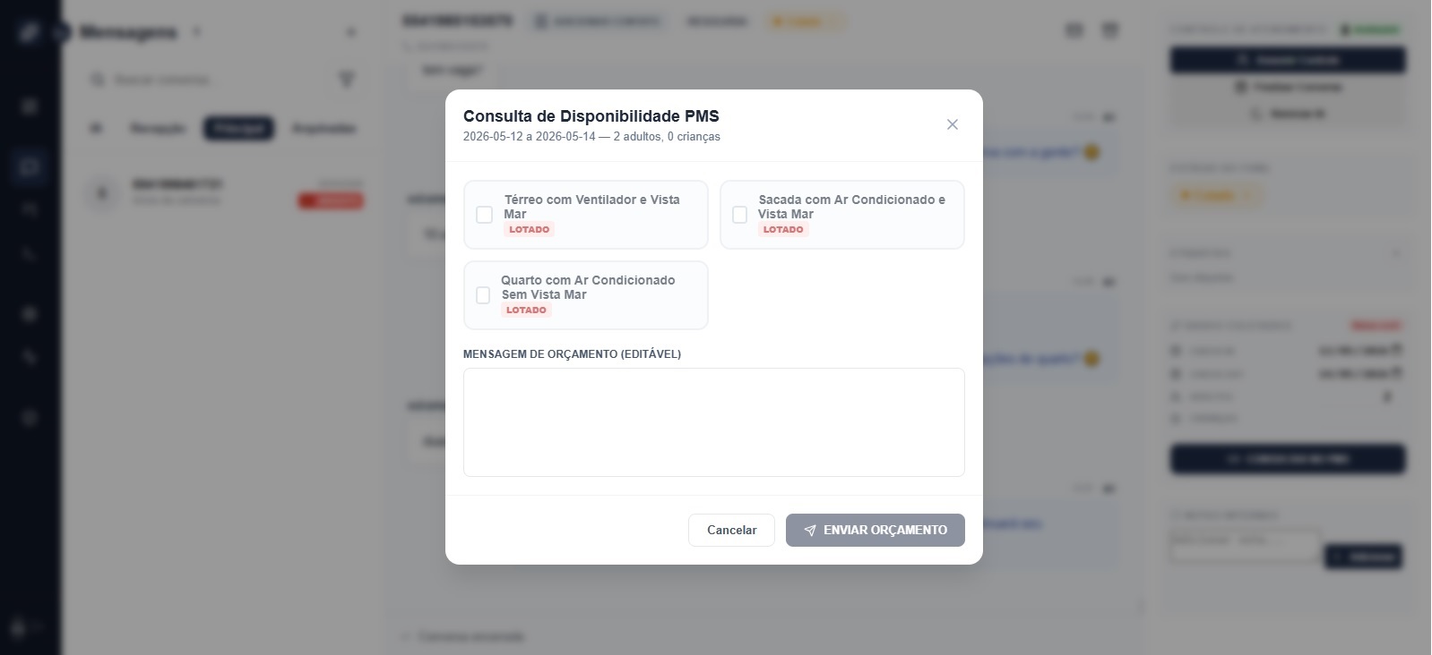CRM & Disponibilidade